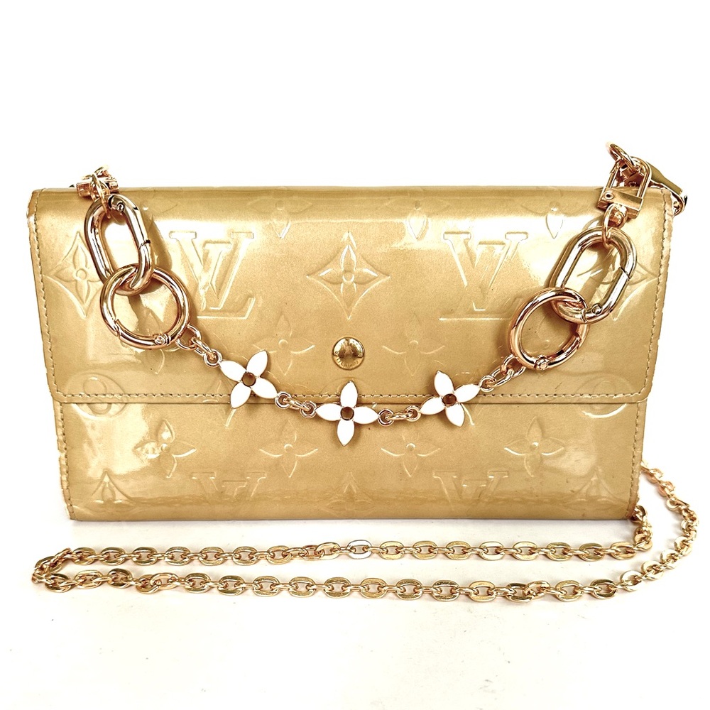 Louis Vuitton Gold Monogram Chain Wallet